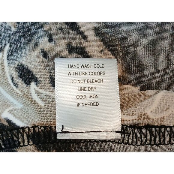 Sami & Jo Womens XL Babydoll Top Textured Animal Print Fairy Goth Grunge Blouse - Picture 6 of 7